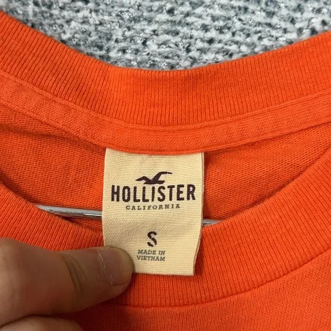 홀리스터 프린팅 오렌지 반팔티 S 상품이미지4