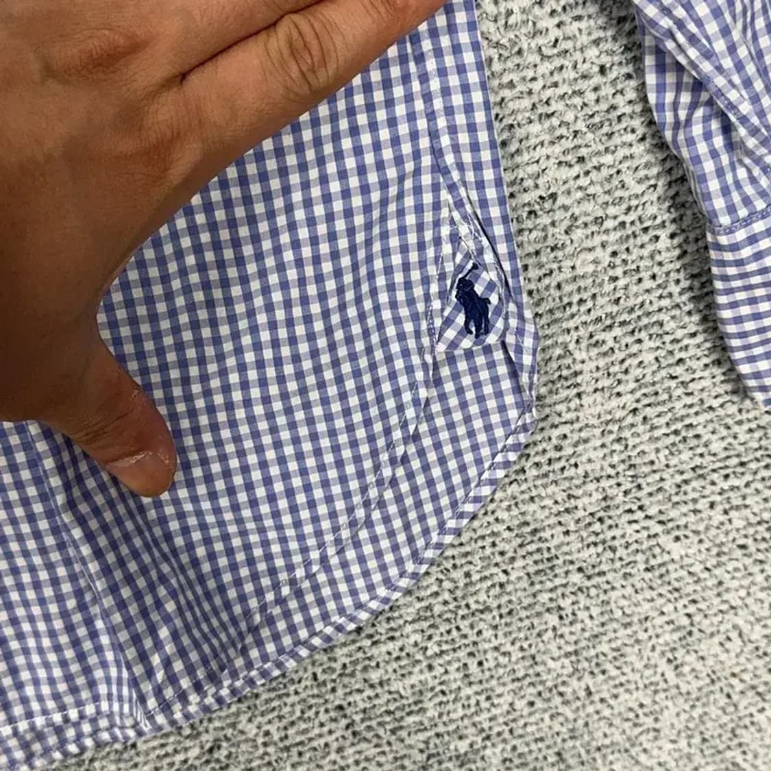 폴로 하단포니 체크셔츠 XL 상품이미지3