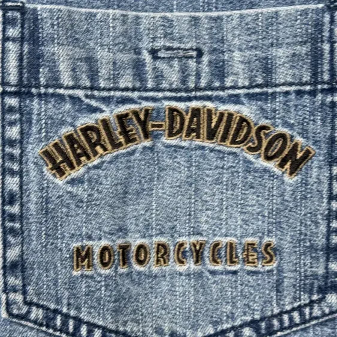 할리데이비슨 빈티지 워싱 데님셔츠 S 상품이미지3