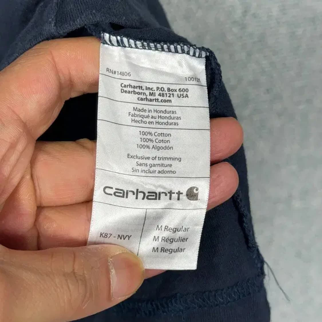 칼하트 포켓 로고 루즈핏 반팔티 M 상품이미지5