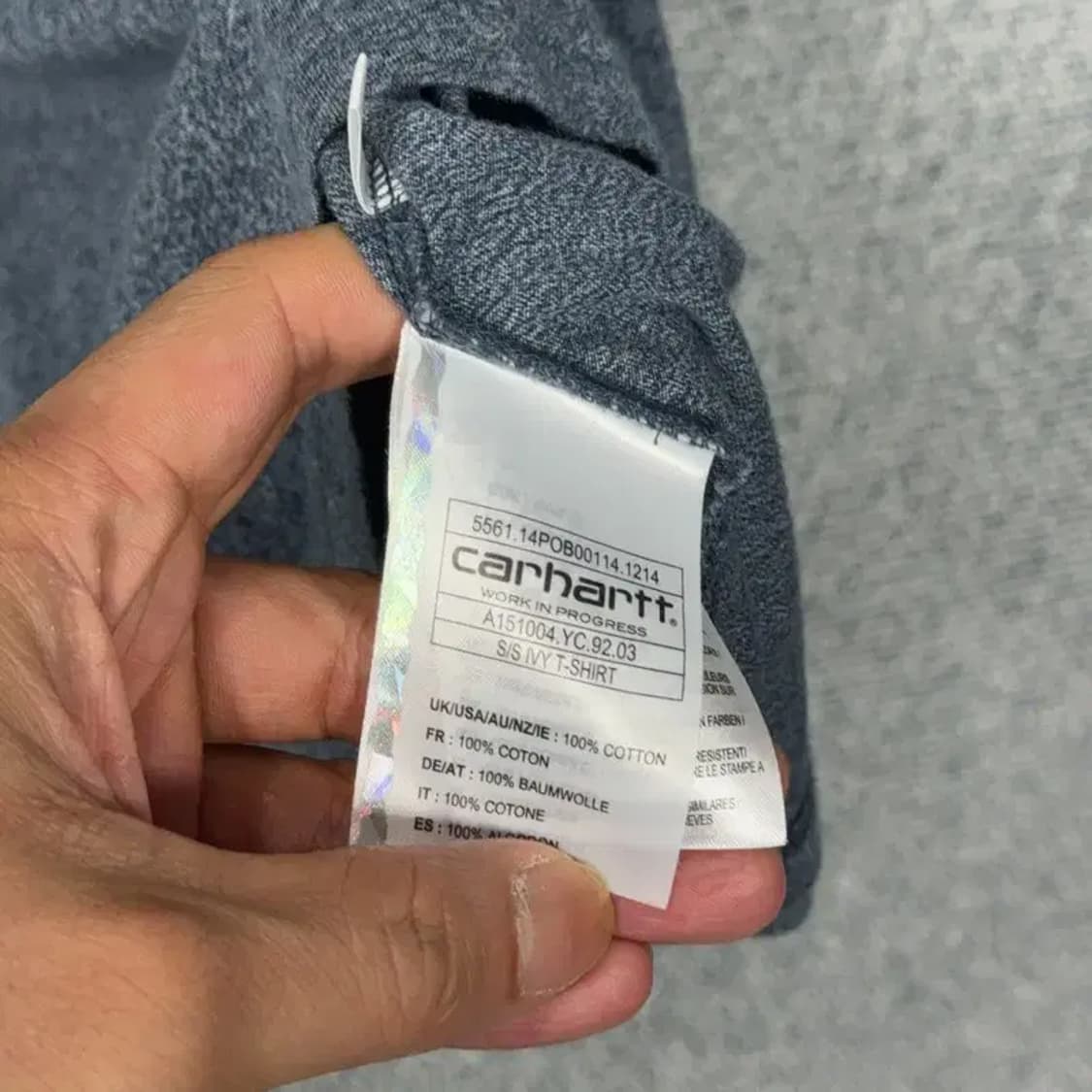 칼하트 옐로우 프린팅 반팔티 s 상품이미지6