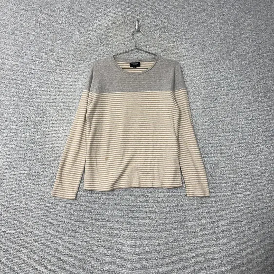 솔리드옴므 우영미 스트라이프 베이지 긴팔티 105 상품이미지1