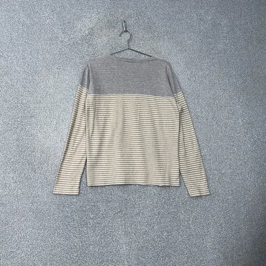 솔리드옴므 우영미 스트라이프 베이지 긴팔티 105 상품이미지2