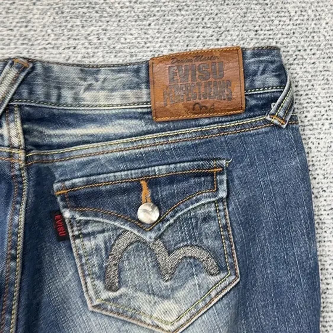 에비수 백로고 워싱 부츠컷 데님팬츠 29 상품이미지3