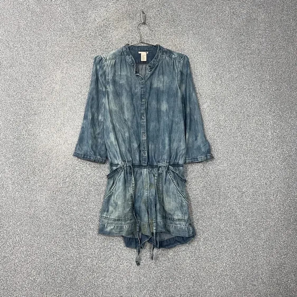 리바이스 빈티지 워싱 데님 벨티드 슈트 원피스 XS 상품이미지1
