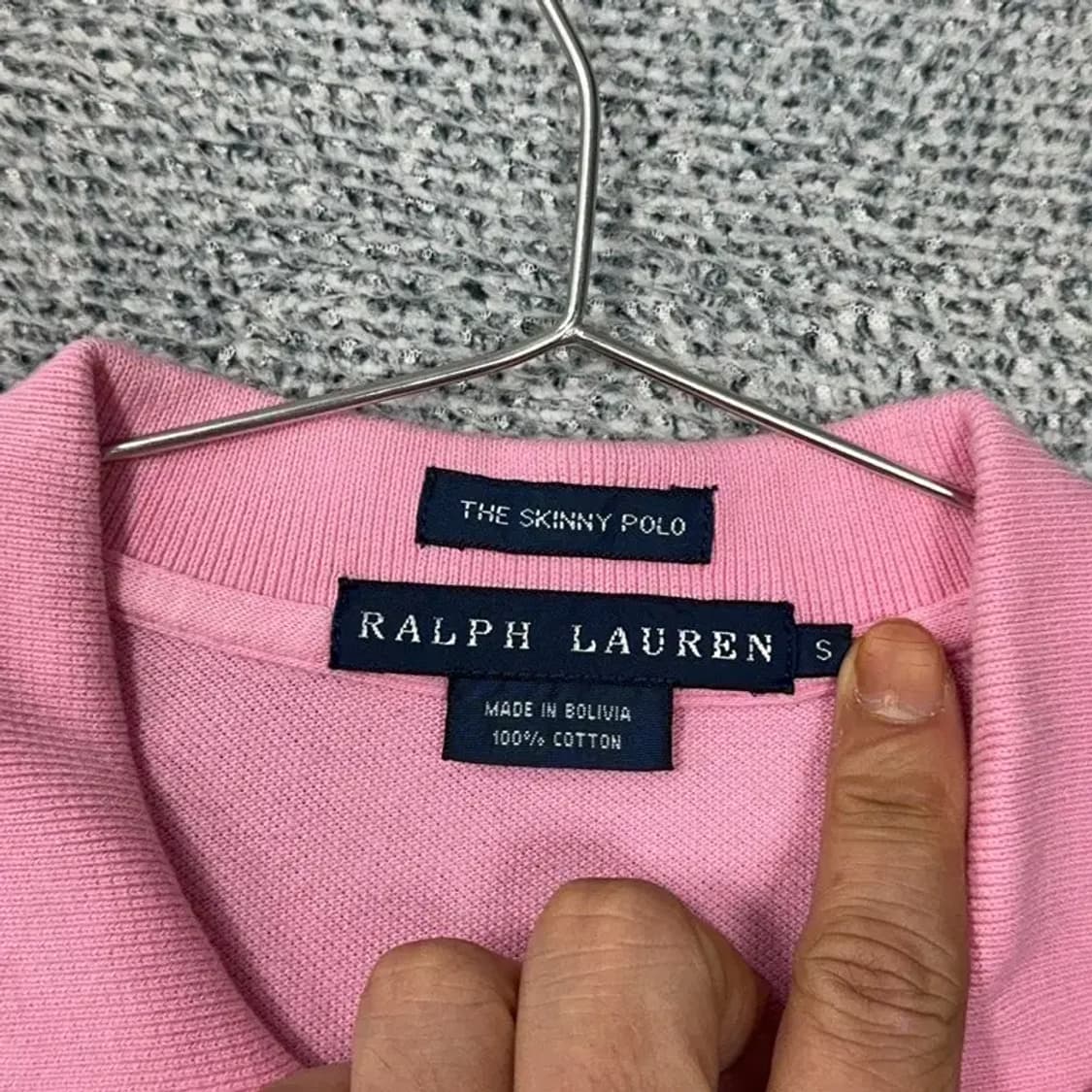 폴로 랄프로렌 연핑크 반팔 카라티 S 상품이미지4
