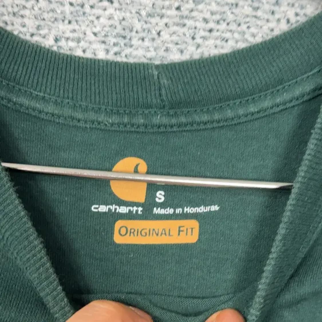 칼하트 오리지날핏 그린 반팔티 S 상품이미지4
