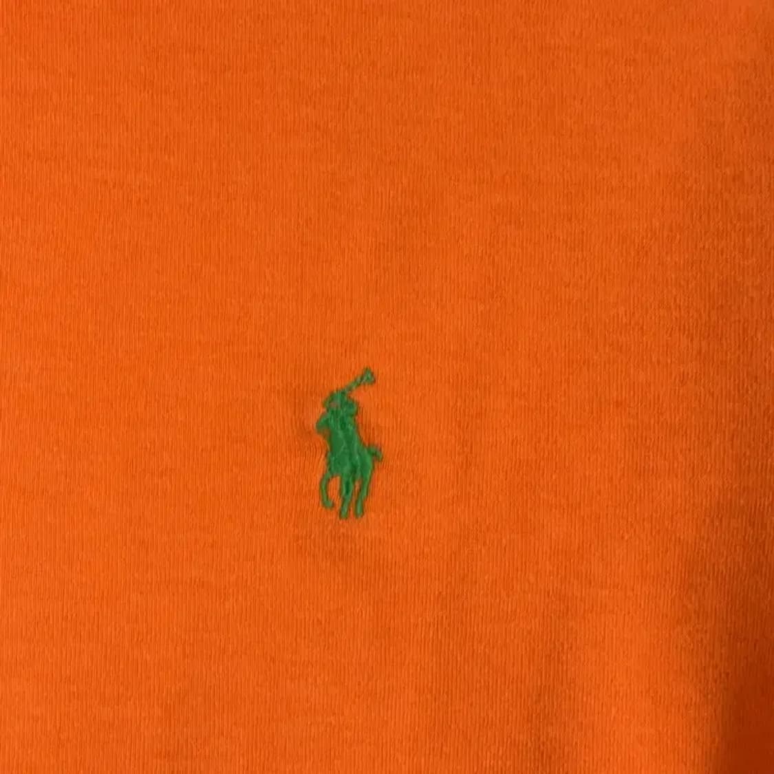 폴로 슬림핏 오렌지 반팔 카라티 L 상품이미지3