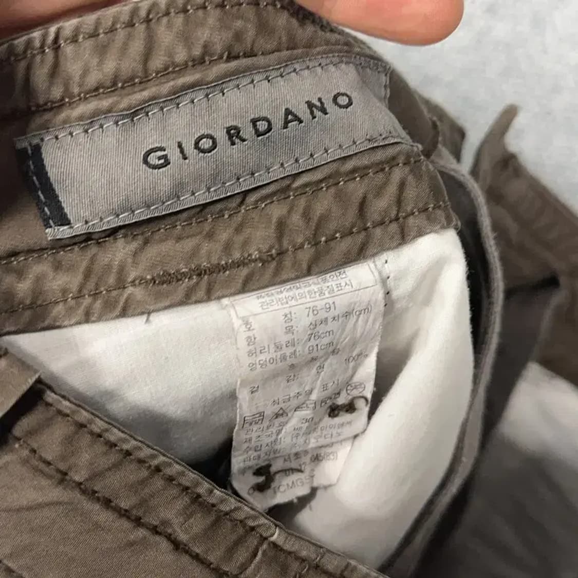 지오다노 빈티지 7부 카고팬츠 76-91 상품이미지3