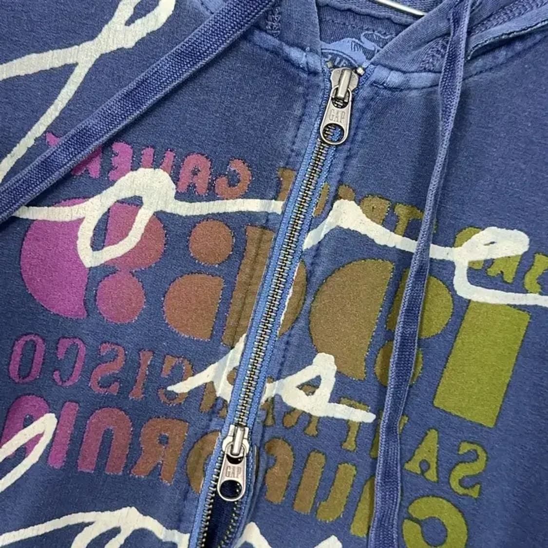 갭 빈티지 프린팅 후드집업 S 상품이미지3