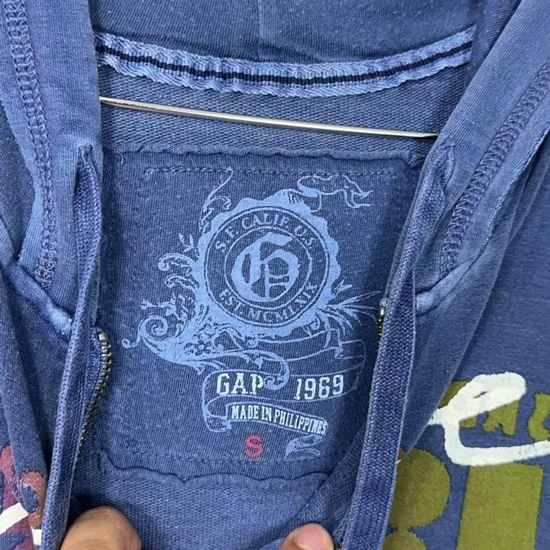 갭 빈티지 프린팅 후드집업 S 상품이미지4