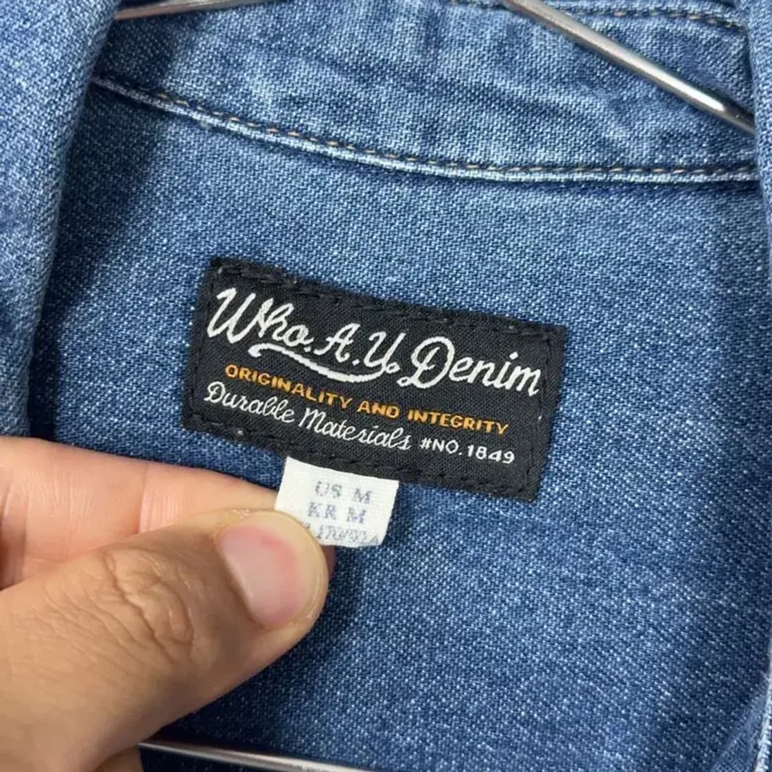 후아유 데님셔츠 M 상품이미지3