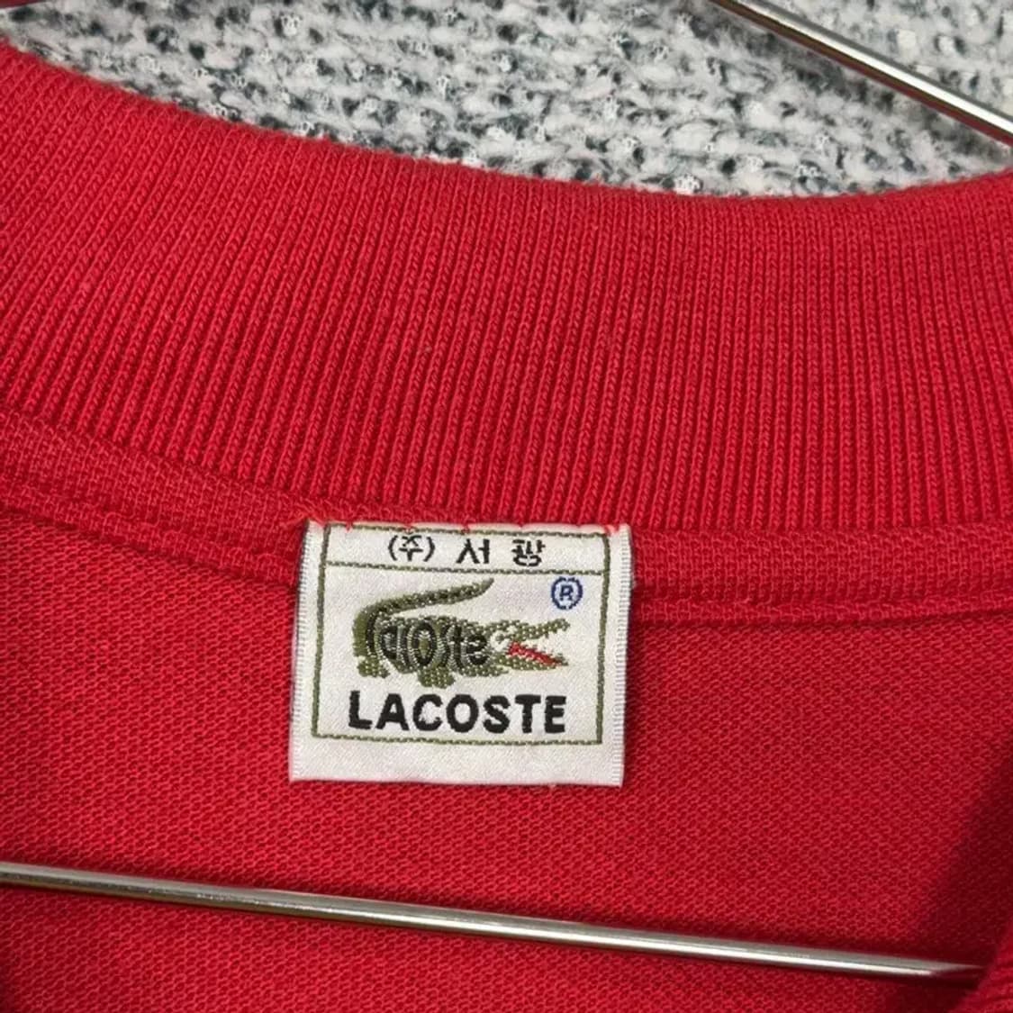 라코스테 레드 긴팔 카라티 M 상품이미지4