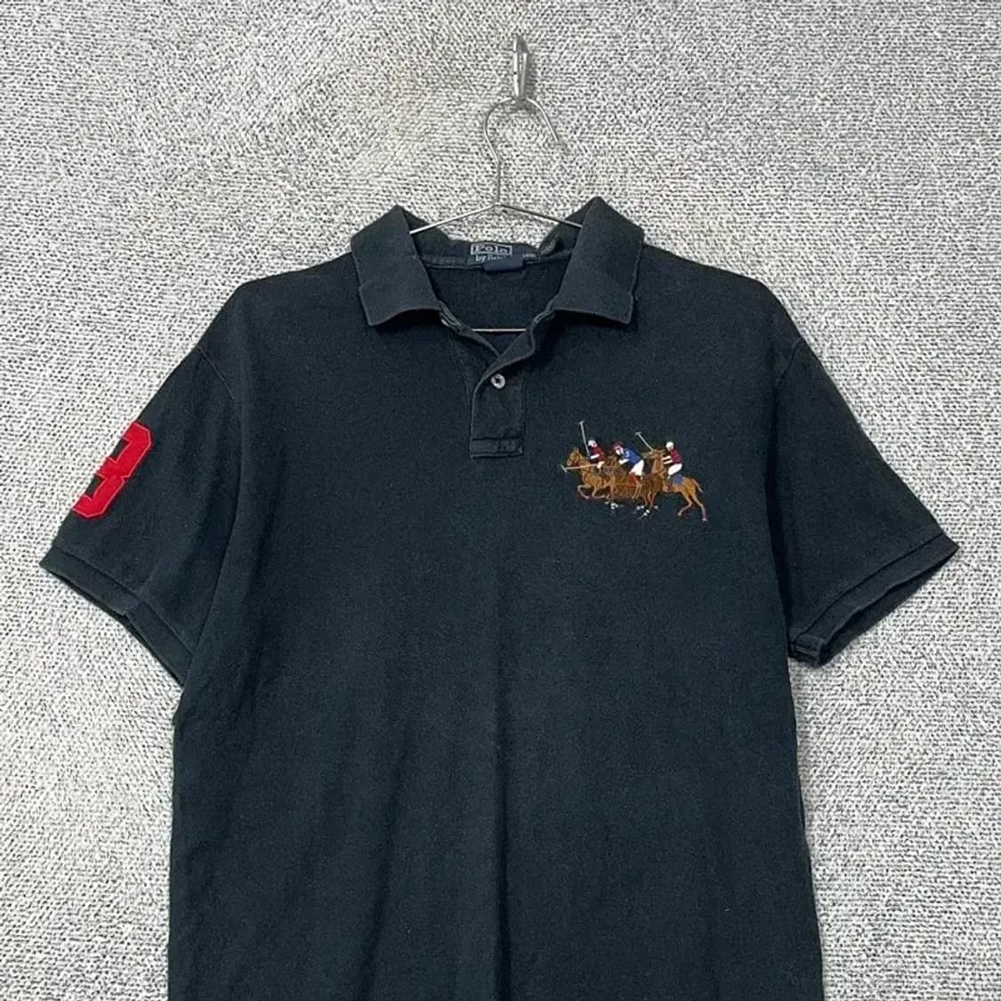 폴로 커스텀핏 자수 반팔 카라티 L 상품이미지3