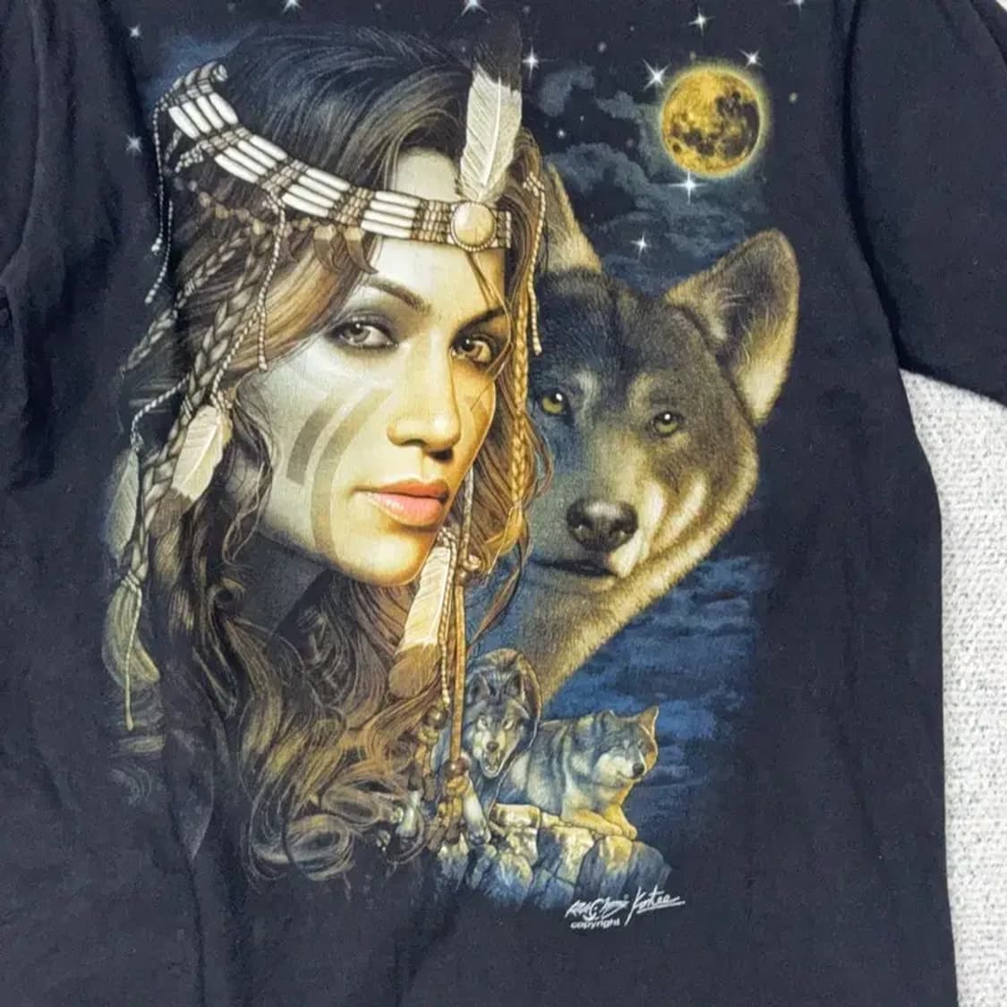 락창 빈티지 프린팅 반팔티 100 상품이미지2