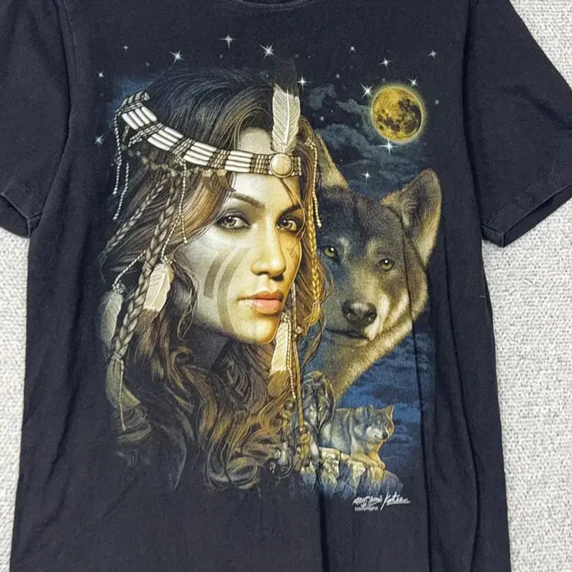 락창 빈티지 프린팅 반팔티 100 상품이미지4