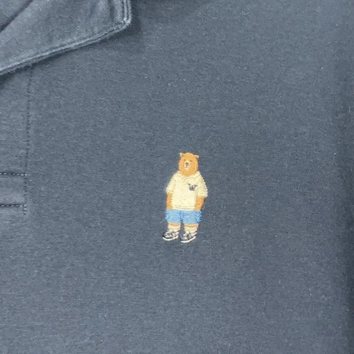 후아유 베어로고 반팔 카라티 XL 상품이미지4