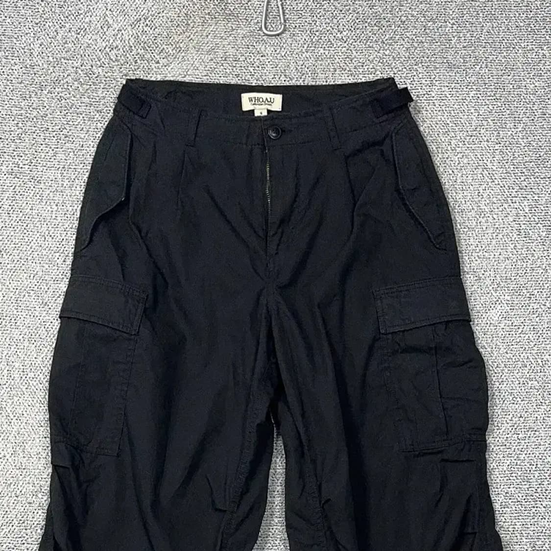 후아유 빈티지 블랙 카고 조거팬츠 S 상품이미지3