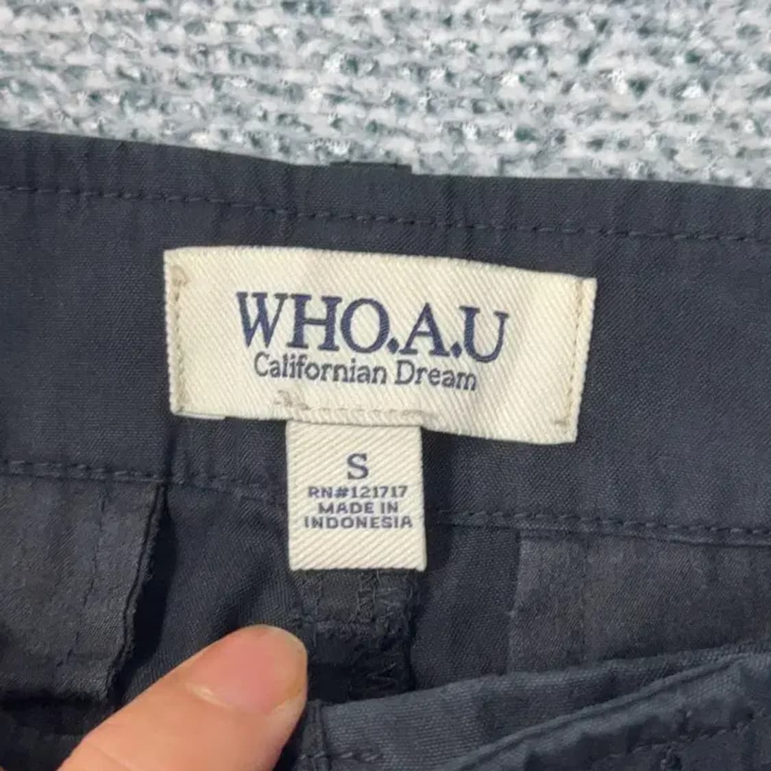 후아유 빈티지 블랙 카고 조거팬츠 S 상품이미지5