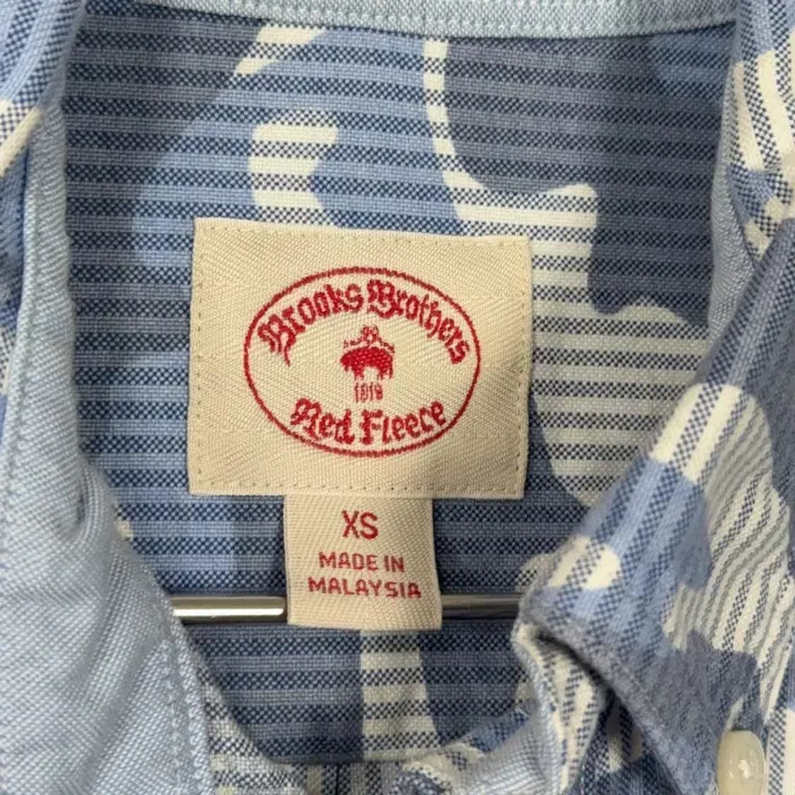 브룩스브라더스 빈티지 패턴 코튼 셔츠 XS 상품이미지3