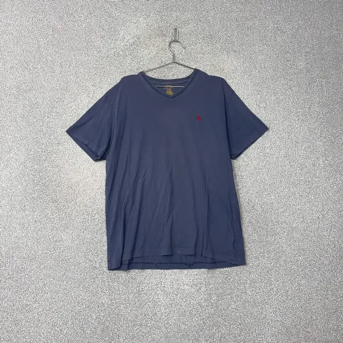 폴로 신형 네이비 코튼 브이넥 반팔티 L 상품이미지1