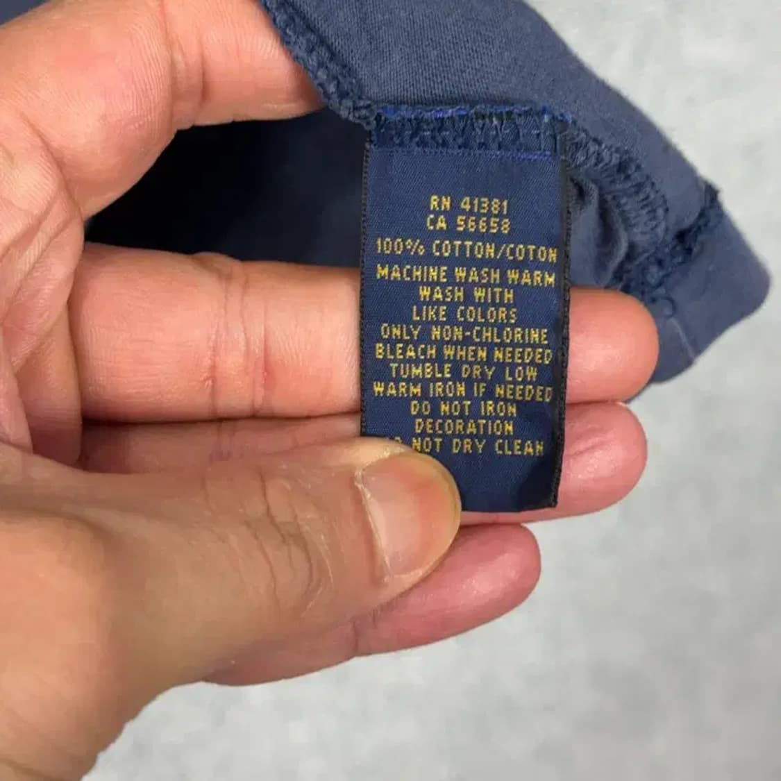 폴로 신형 네이비 코튼 브이넥 반팔티 L 상품이미지5