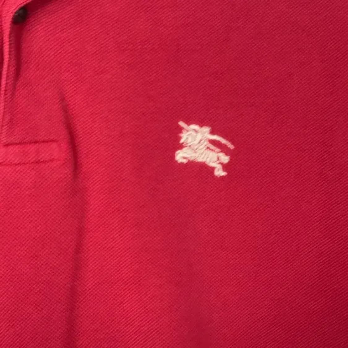 버버리 레드 로고 반팔 카라티 S 상품이미지5