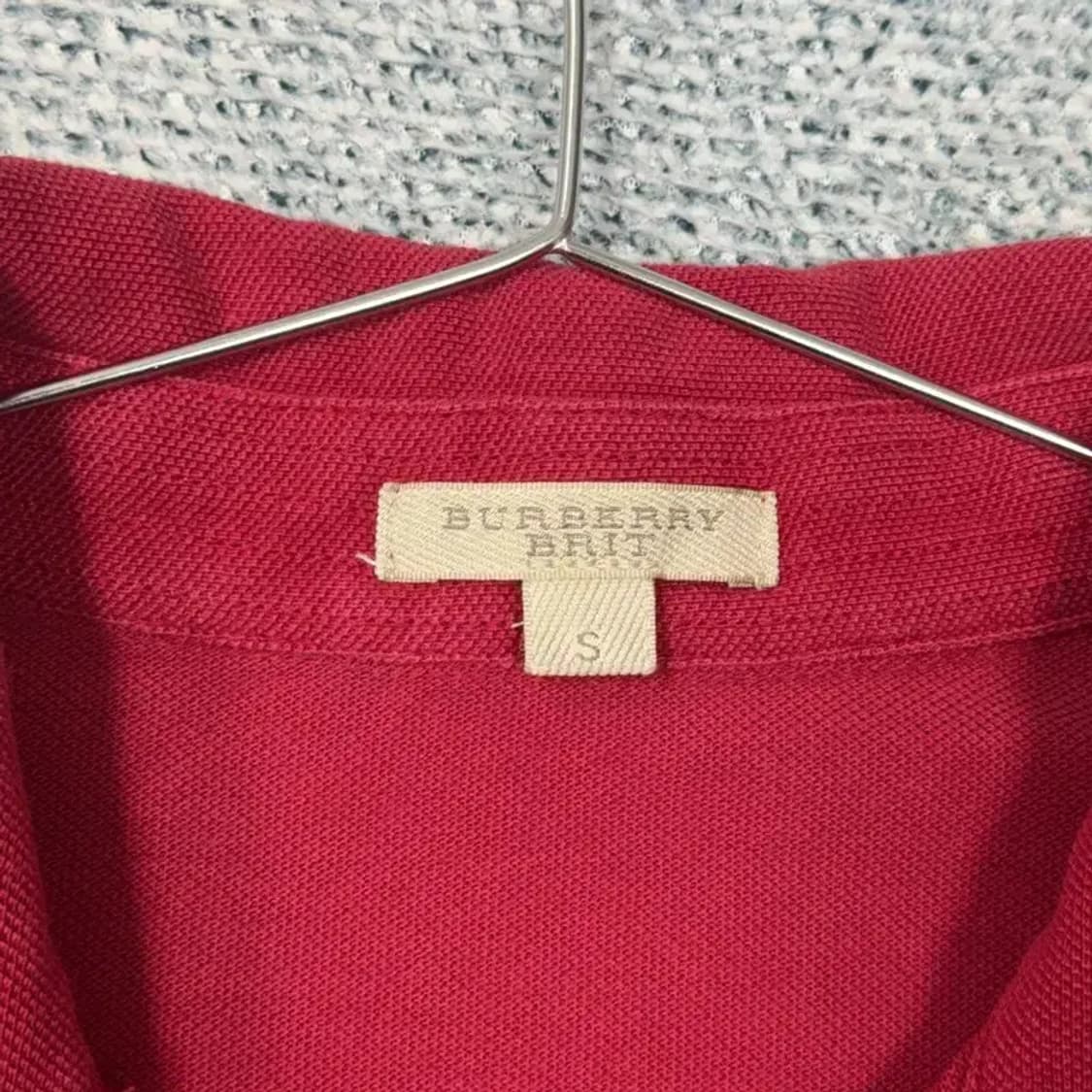 버버리 레드 로고 반팔 카라티 S 상품이미지6