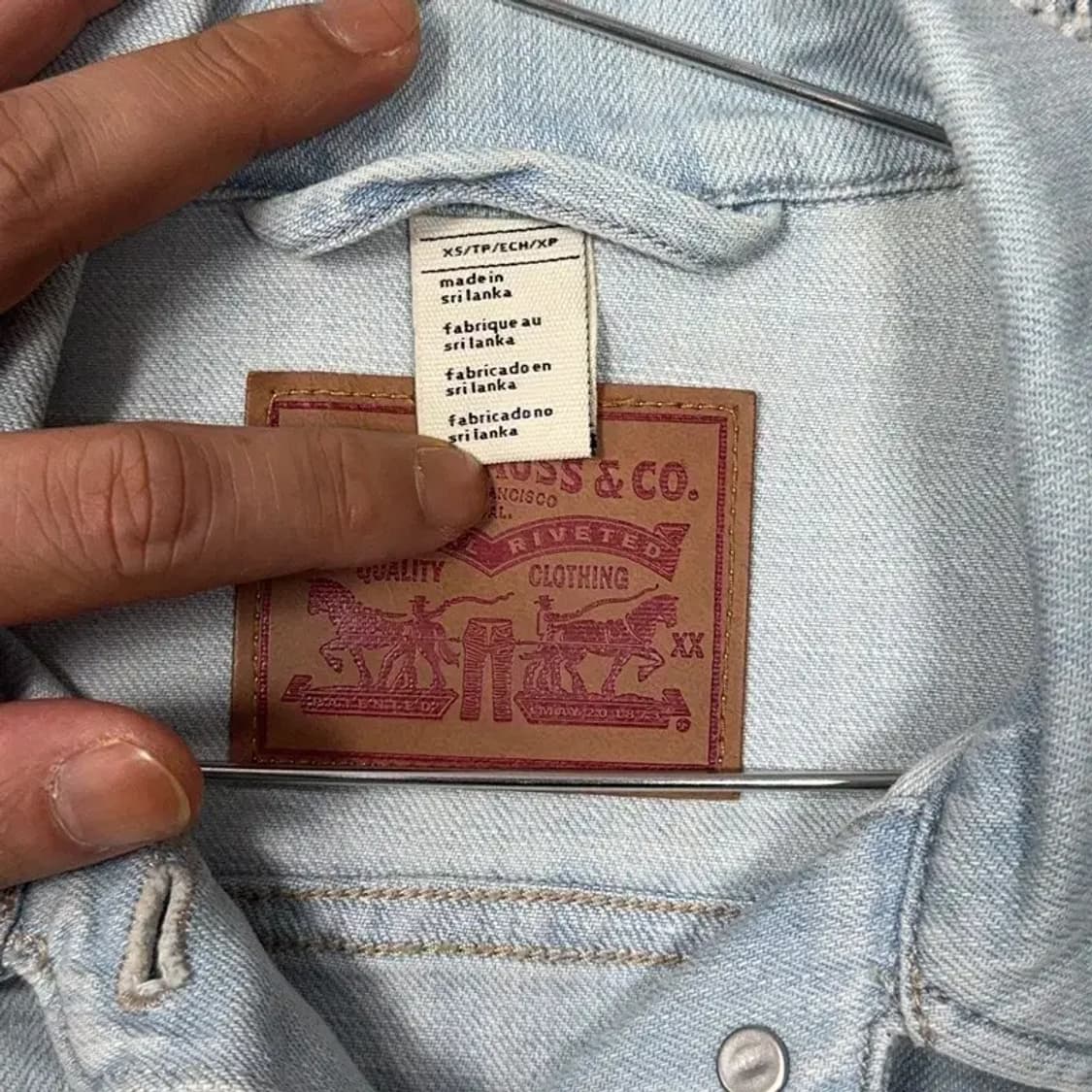 리바이스 여성 연청 데님 자켓 XS 상품이미지4