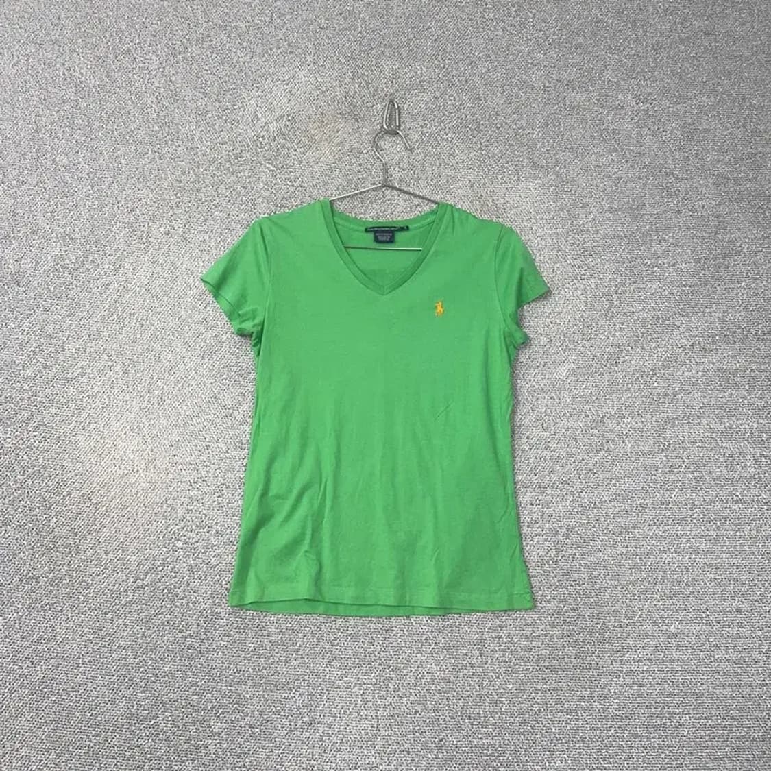 폴로 랄프로렌 연두 코튼 브이넥 반팔티 S 상품이미지1