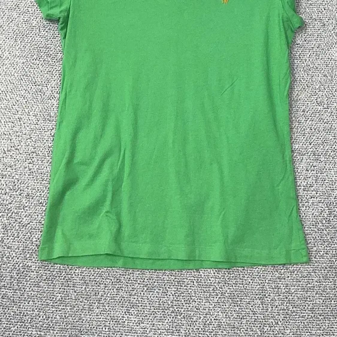 폴로 랄프로렌 연두 코튼 브이넥 반팔티 S 상품이미지4