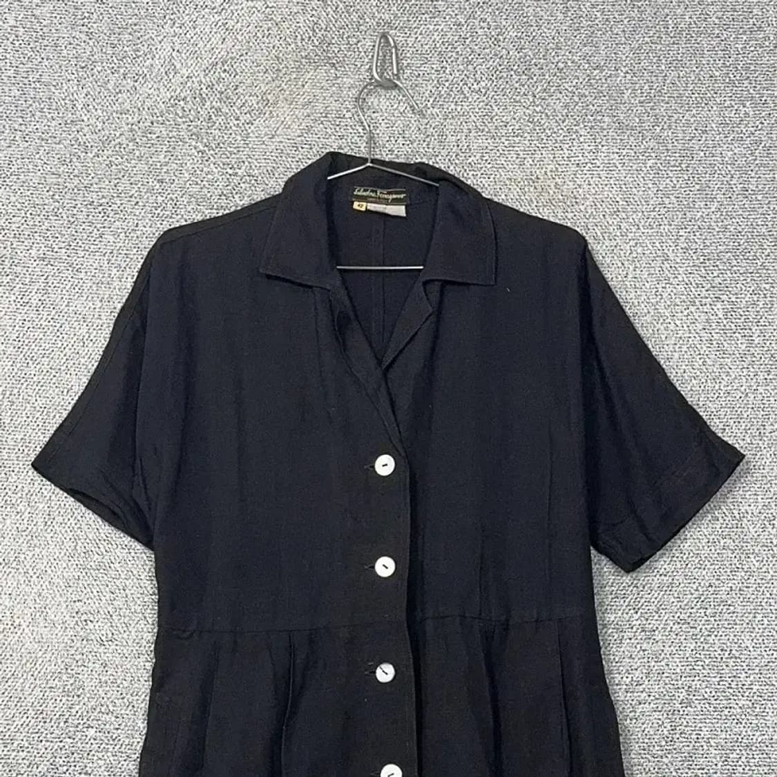 살바토레 페레가모 이태리 브이넥 카라 반팔 원피스 42 상품이미지3