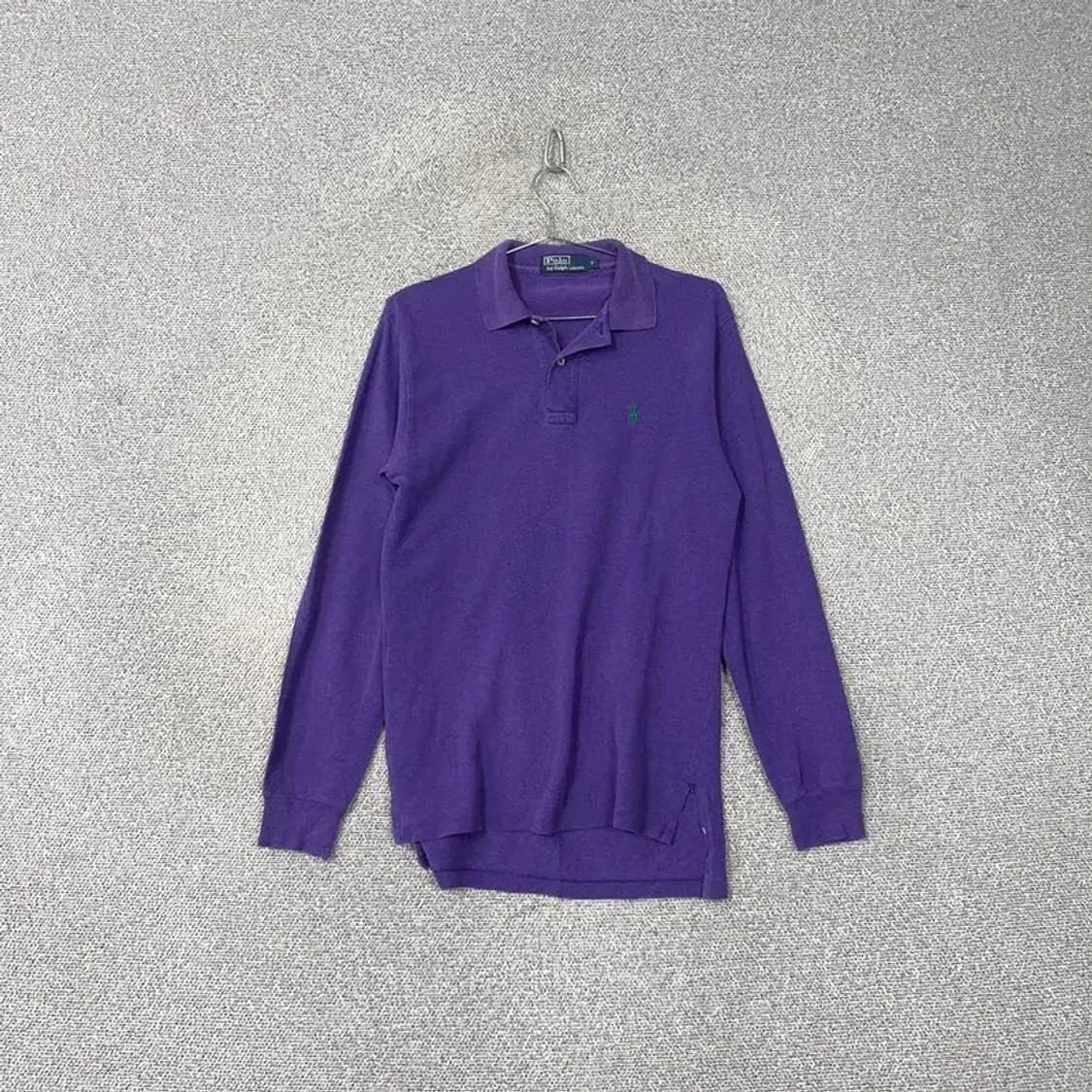 폴로 두산 빈티지 퍼플 긴팔 카라티 S 상품이미지1