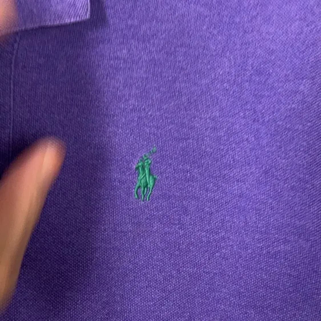 폴로 두산 빈티지 퍼플 긴팔 카라티 S 상품이미지3