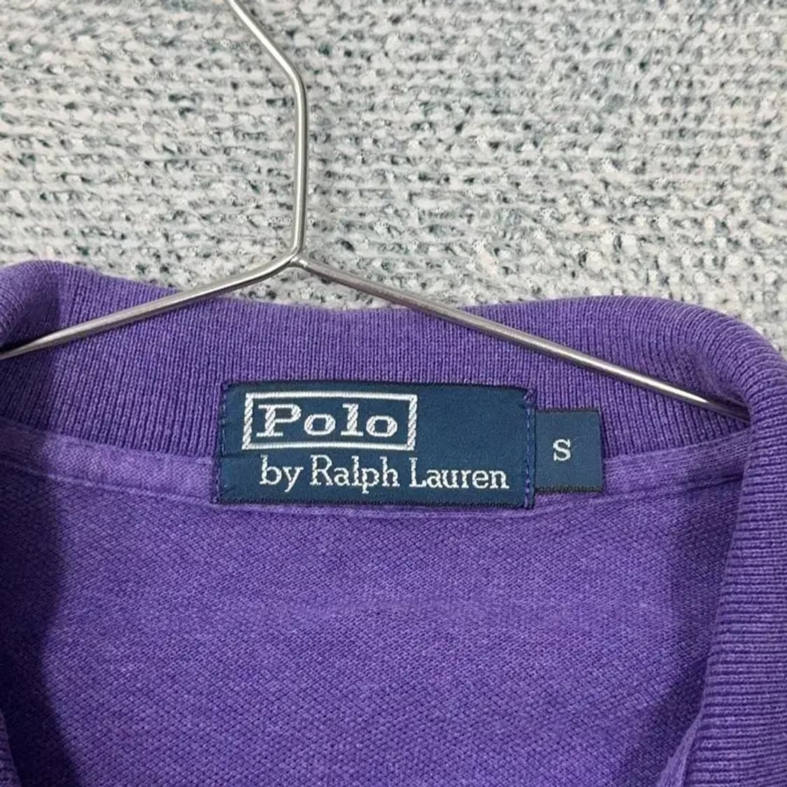 폴로 두산 빈티지 퍼플 긴팔 카라티 S 상품이미지4