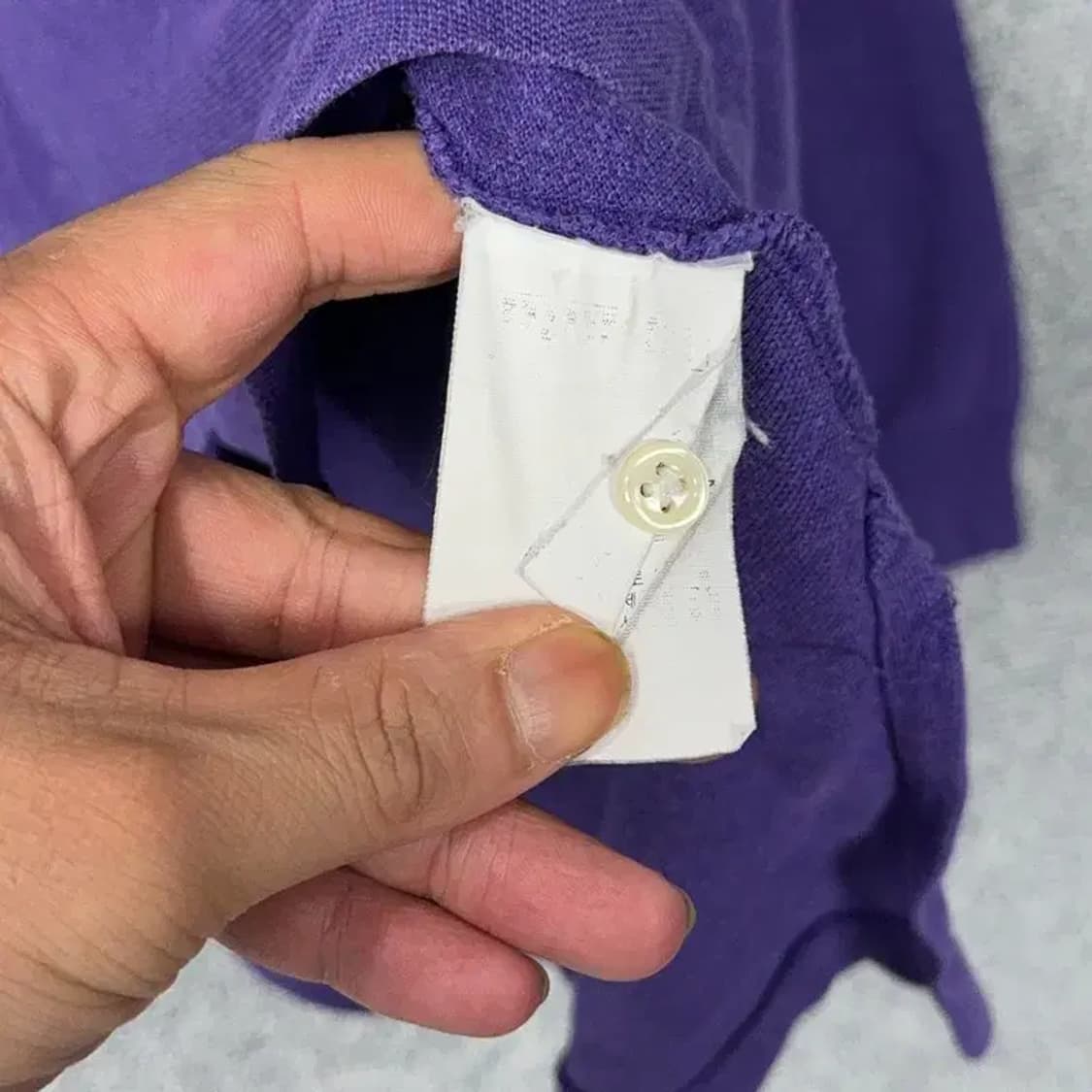 폴로 두산 빈티지 퍼플 긴팔 카라티 S 상품이미지5