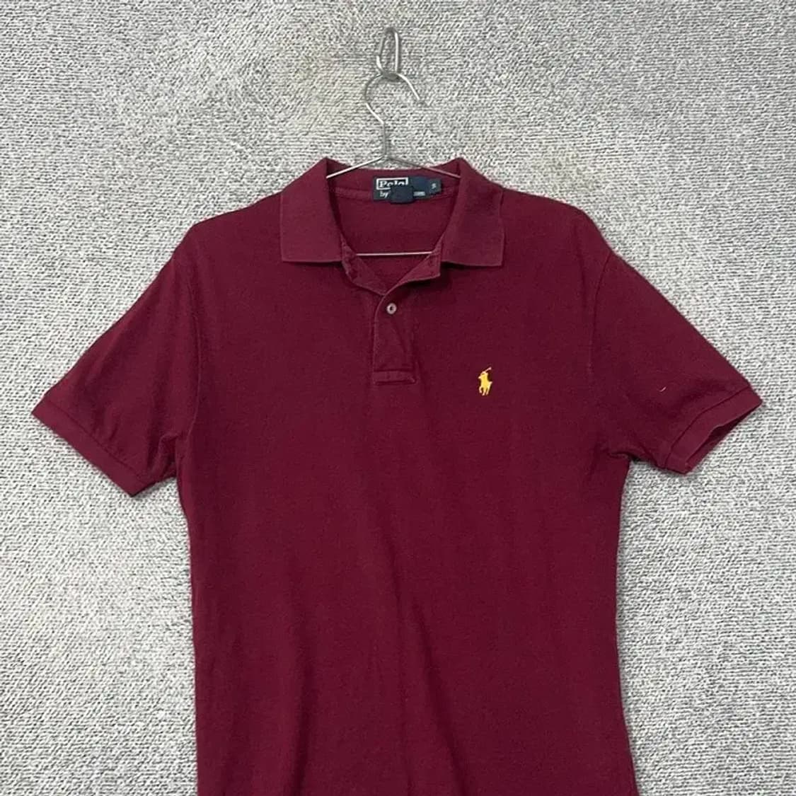 폴로 버건디 캐주얼 반팔 카라티 S 상품이미지3