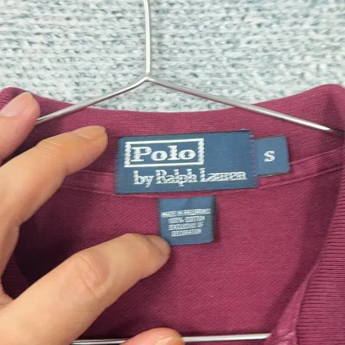 폴로 버건디 캐주얼 반팔 카라티 S 상품이미지6