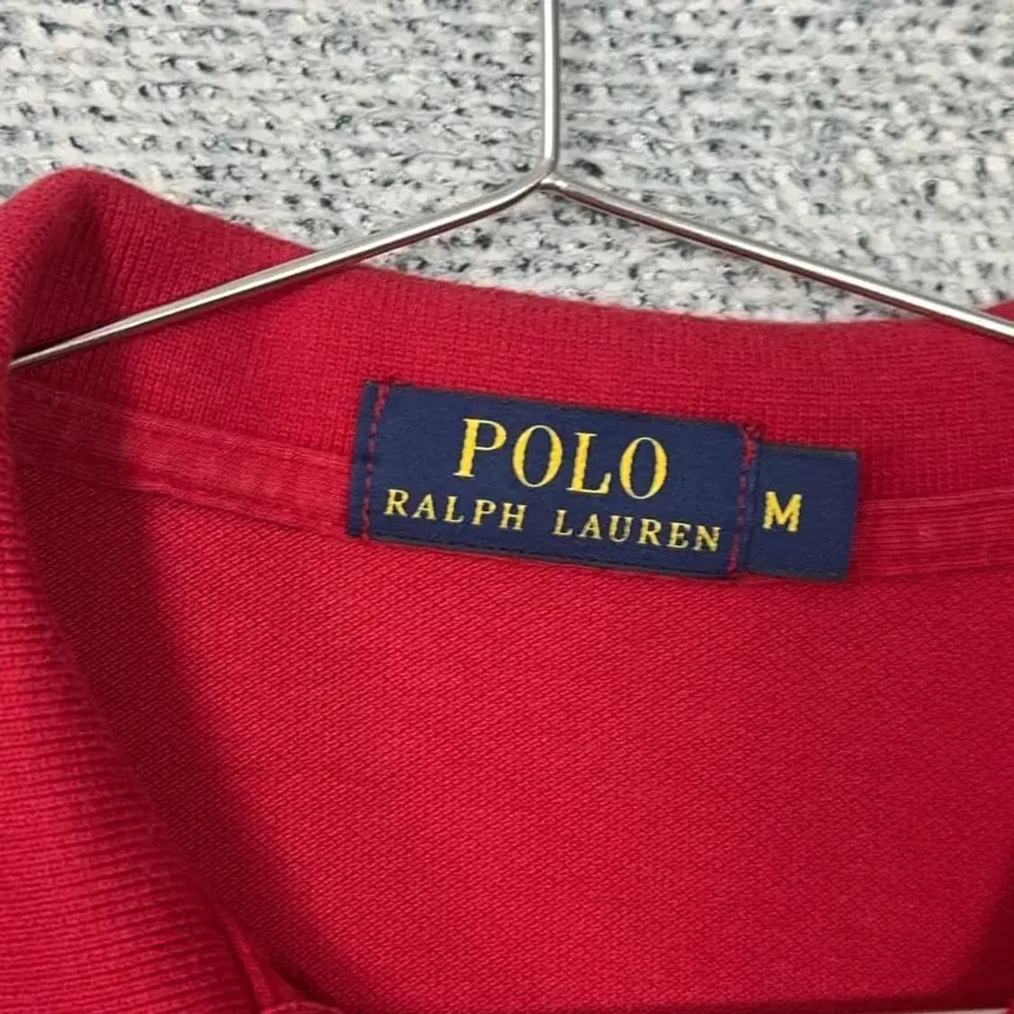 폴로 신형 오버핏 레드 반팔 카라티 M 상품이미지4