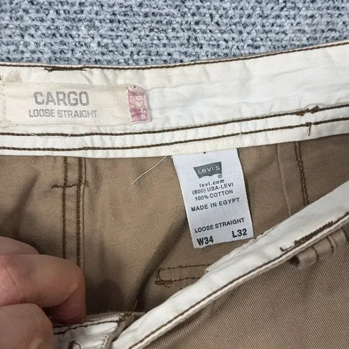 리바이스 베이지 카고 반바지 34 상품이미지7