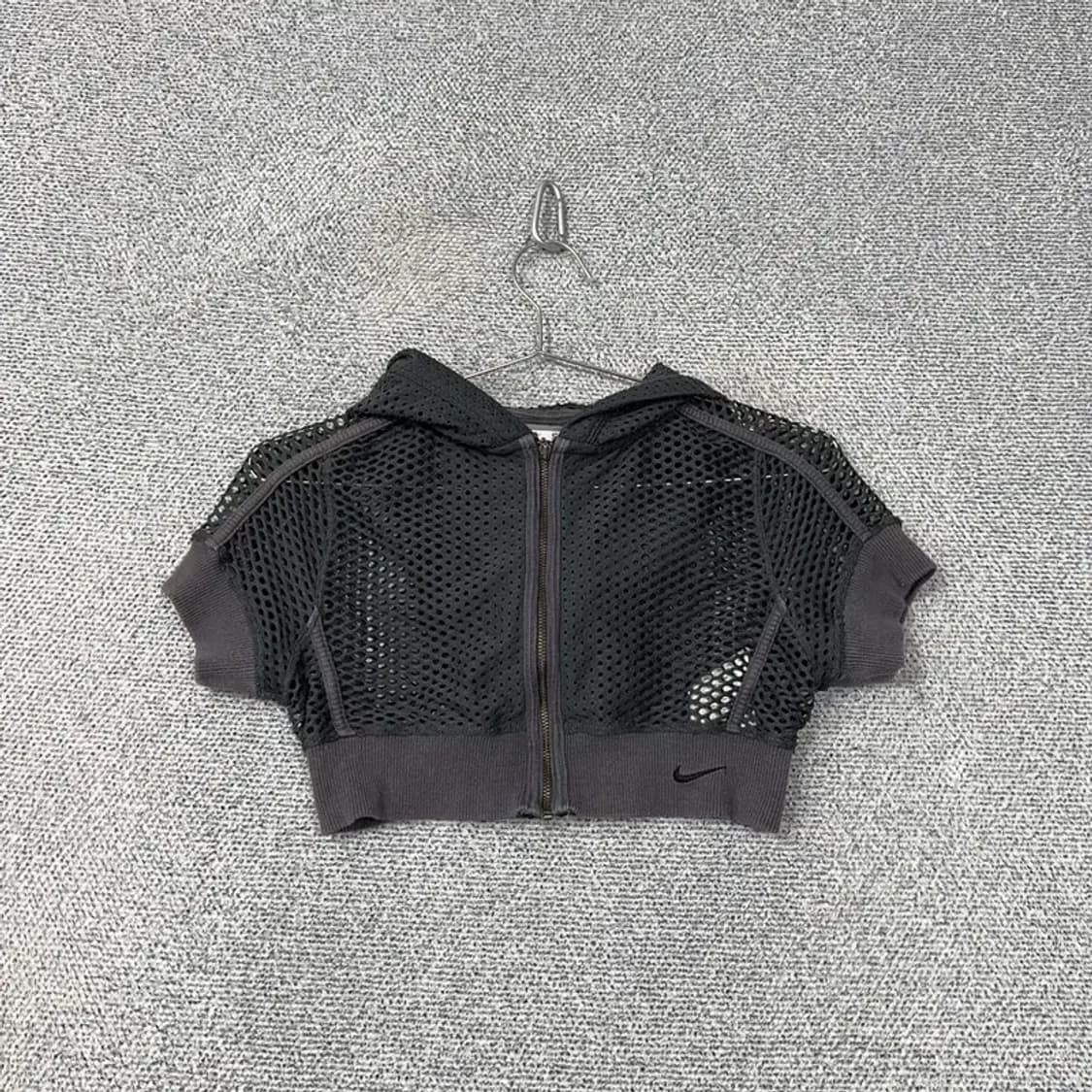 나이키 메쉬 크롭 후드 반팔 S 상품이미지1
