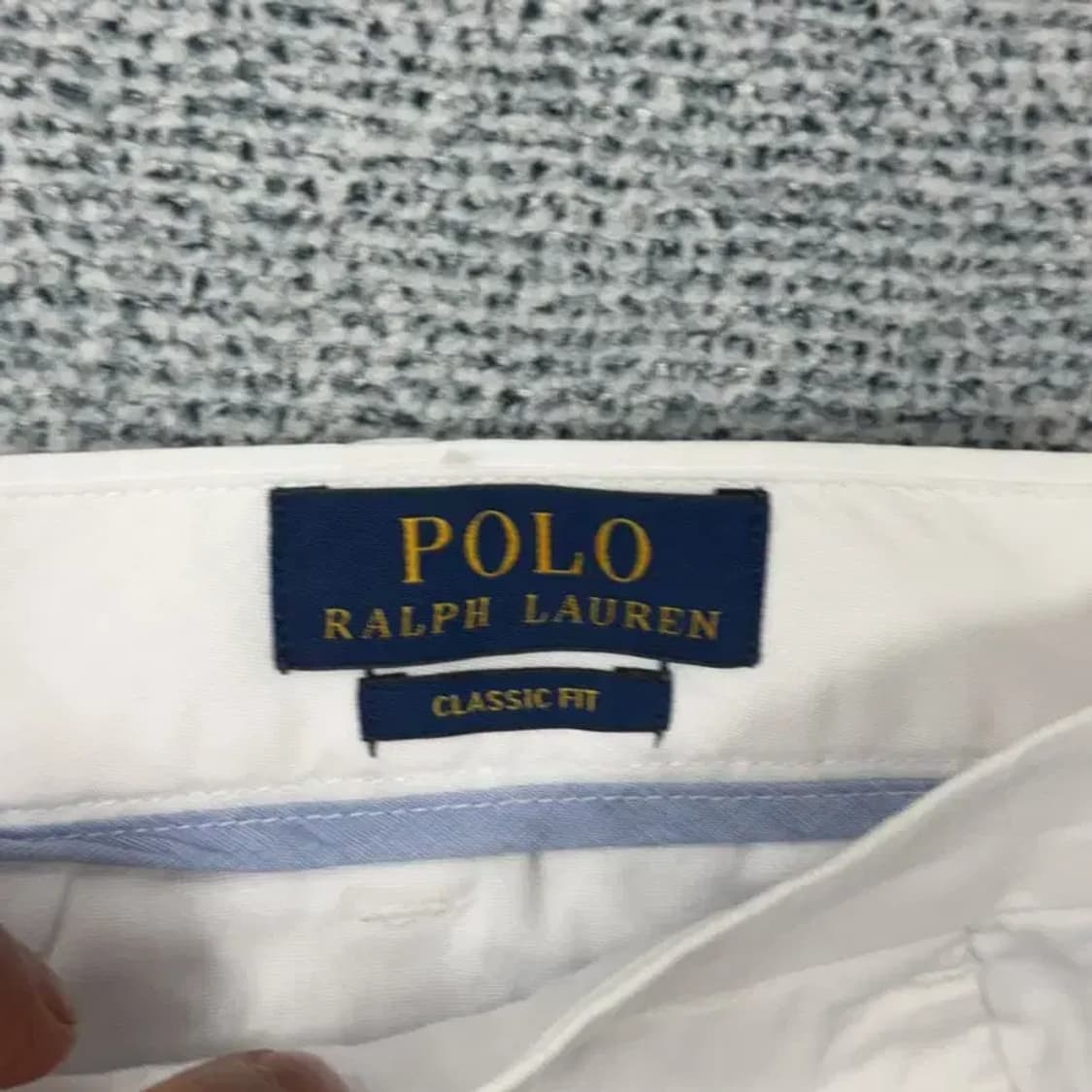 폴로 신형 클래식핏 화이트 치노 반바지 38 상품이미지4