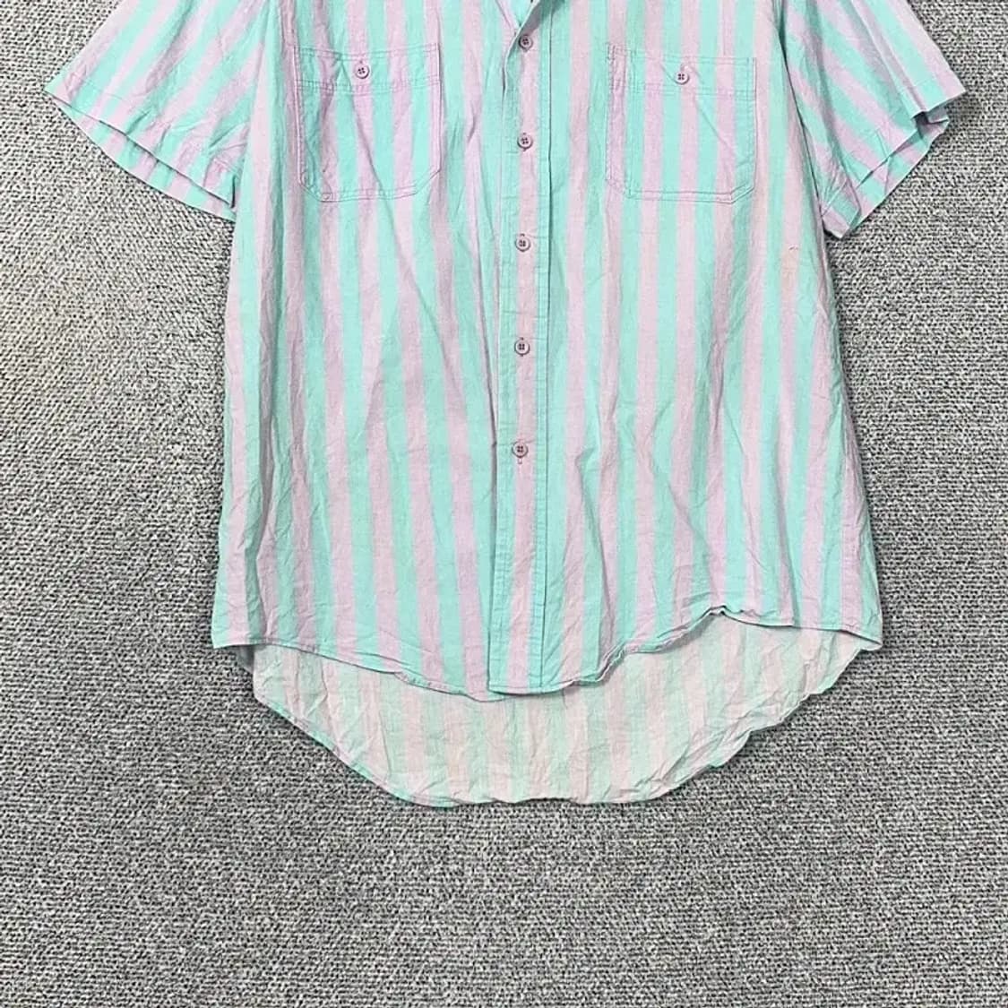 랭글러 빈티지 민트 스트라이프 반팔 셔츠 L 상품이미지4