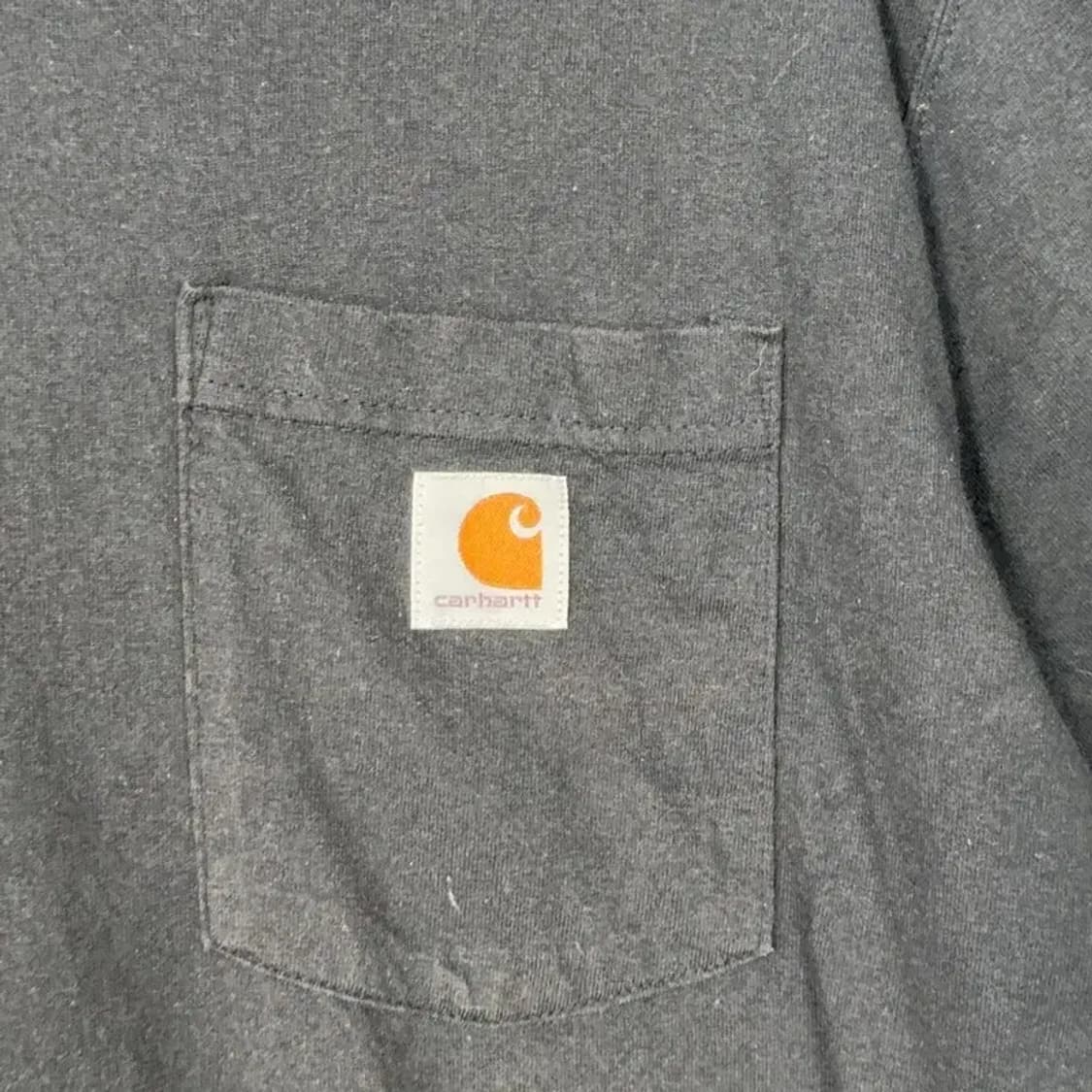 칼하트 오리지날핏 로고 코튼 반팔티 L 상품이미지4