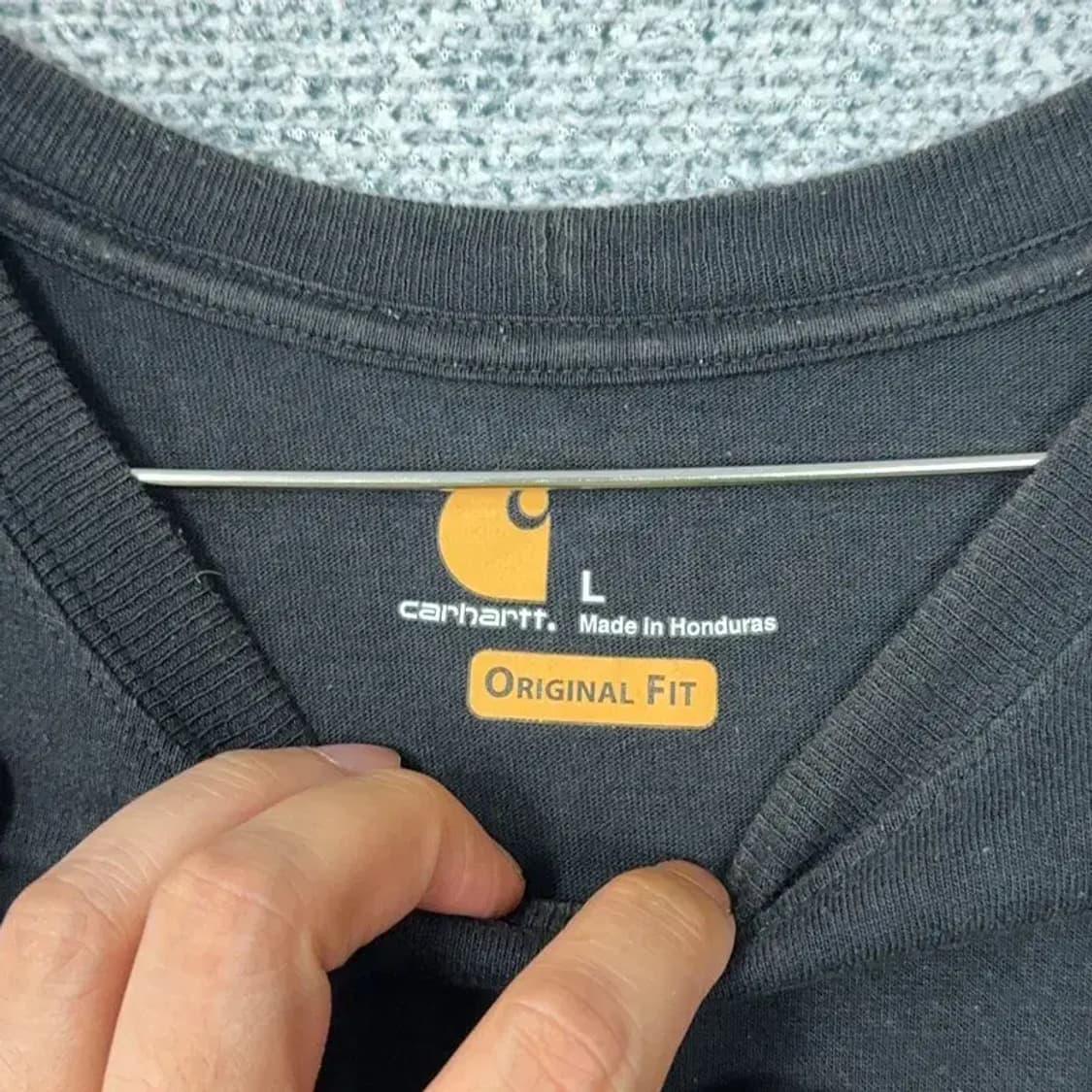 칼하트 오리지날핏 로고 코튼 반팔티 L 상품이미지5