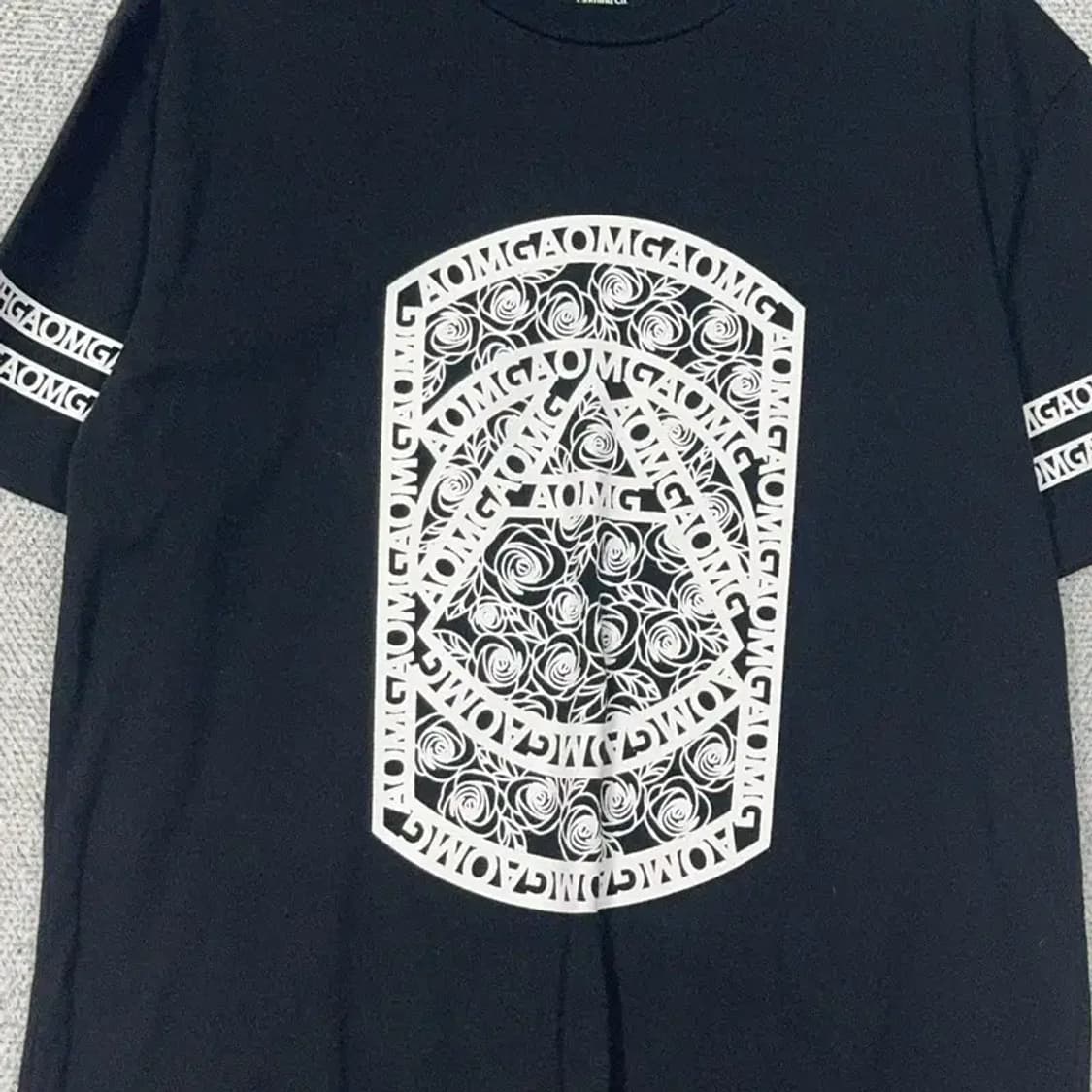 AOMG 빈티지 프린팅 오버핏 반팔티 M 상품이미지5
