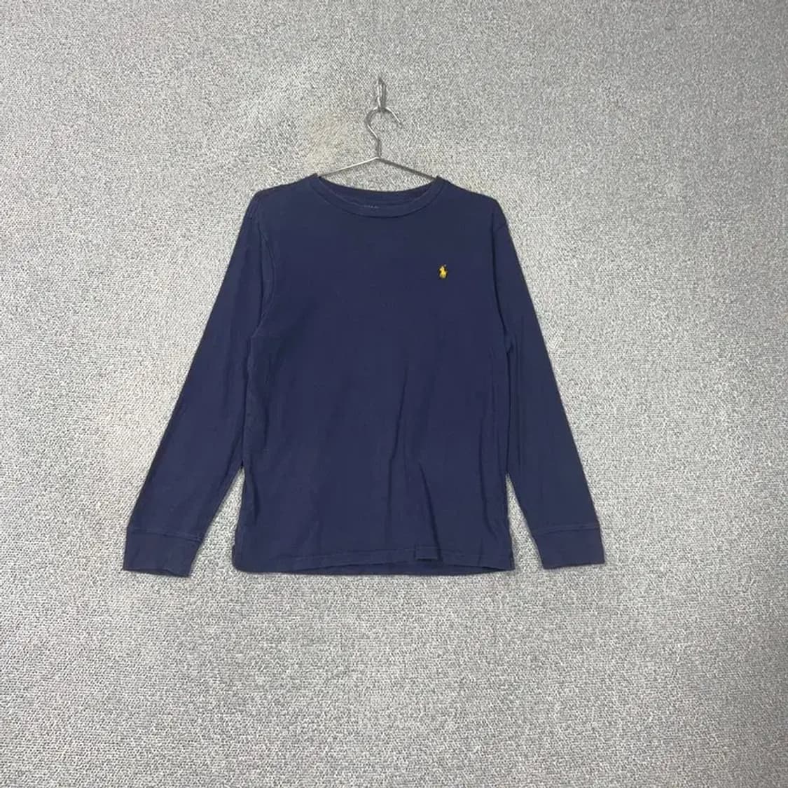 폴로 네이비 코튼 로고 긴팔티 L 상품이미지1