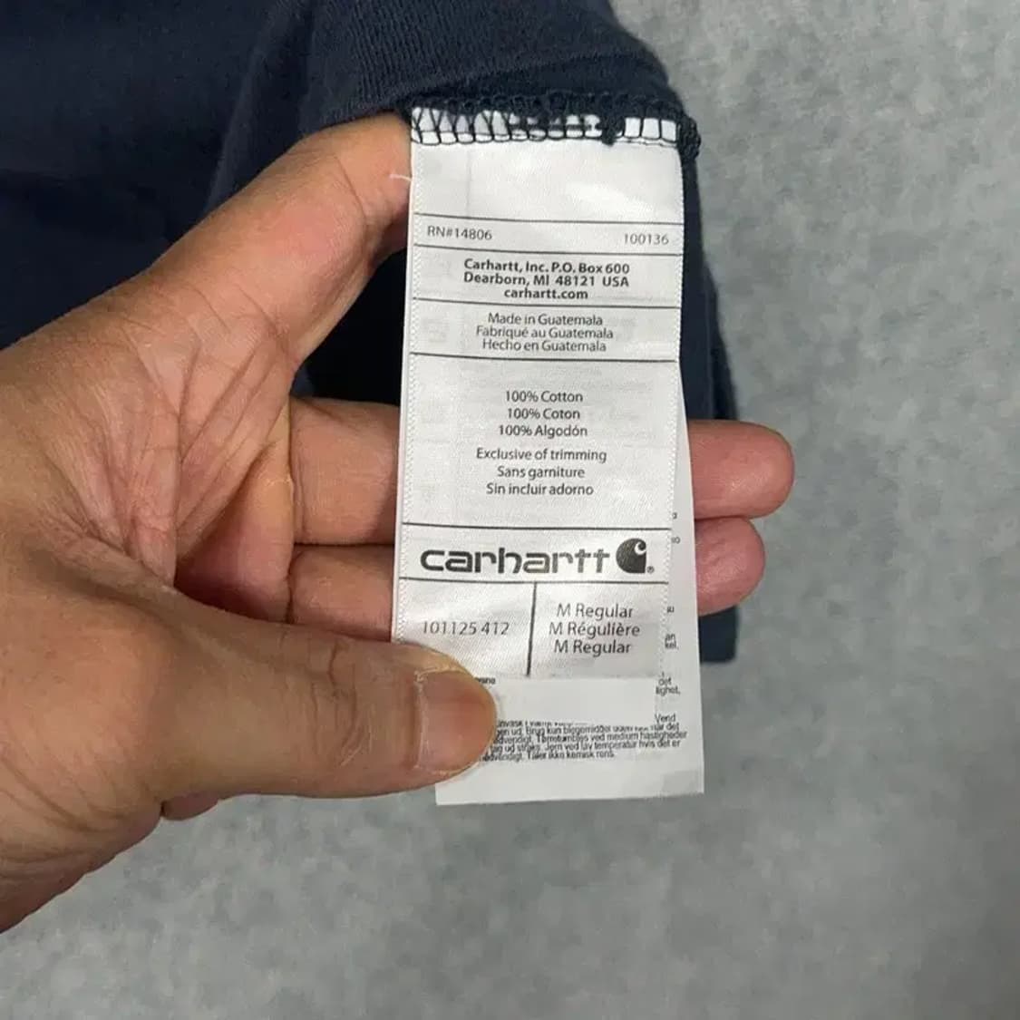 칼하트 로고 코튼 반팔티 M 상품이미지7