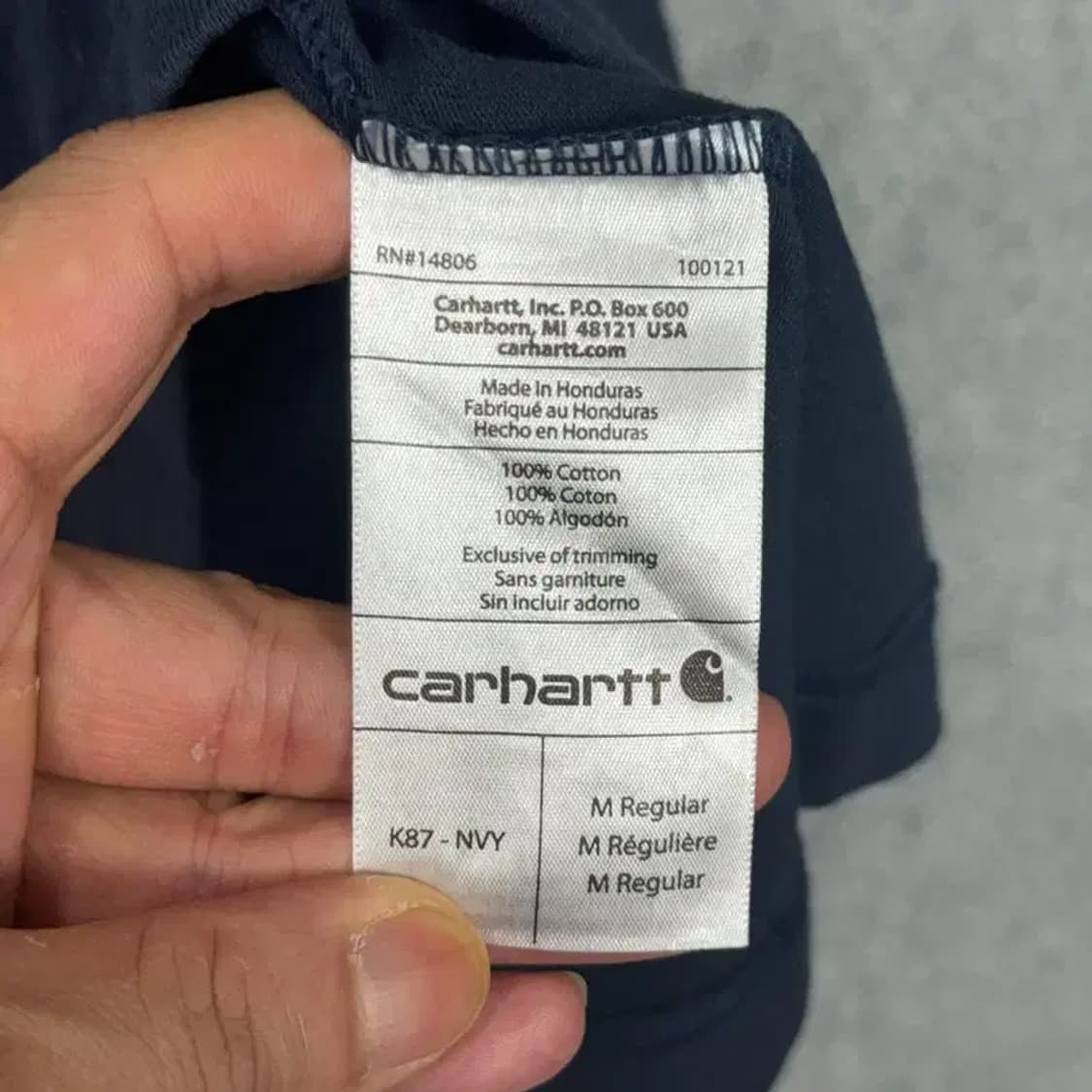 칼하트 오리지날핏 포켓 로고 반팔티 M 상품이미지5