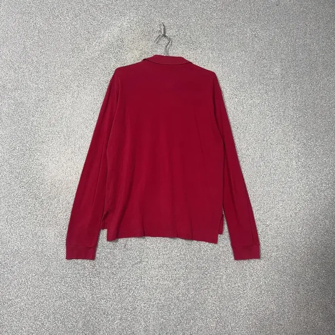 폴로 버건디 로고 긴팔 카라티 M 상품이미지2